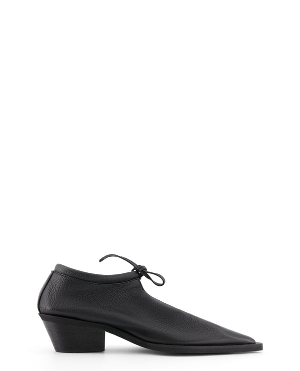 leather heels in black by Annk