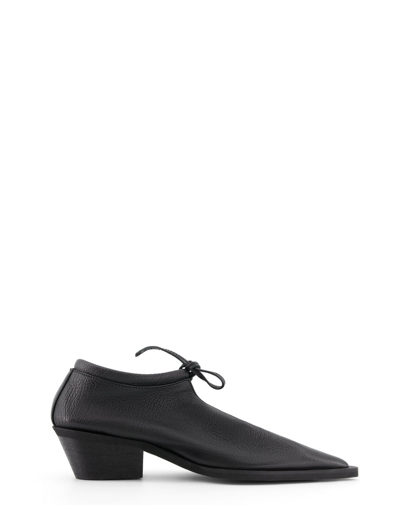 leather heels in black by Annk