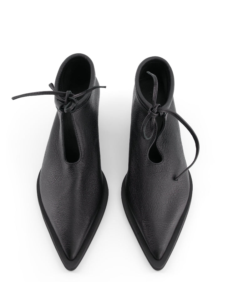 leather cowboy shoes by Annk in black