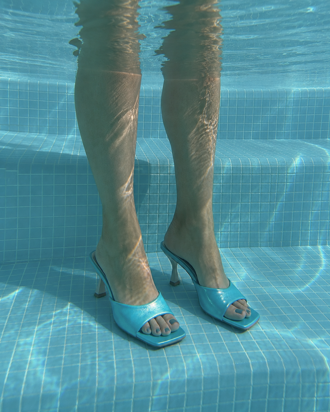 CARRIE's MULES AQUAMARINE