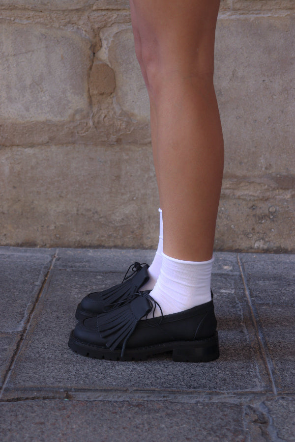 annk black loafers