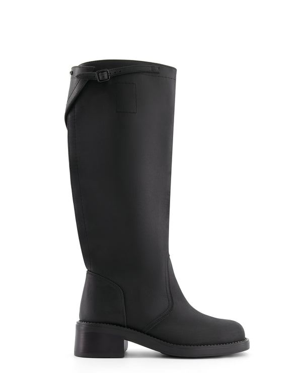 annk black transformer leather boots