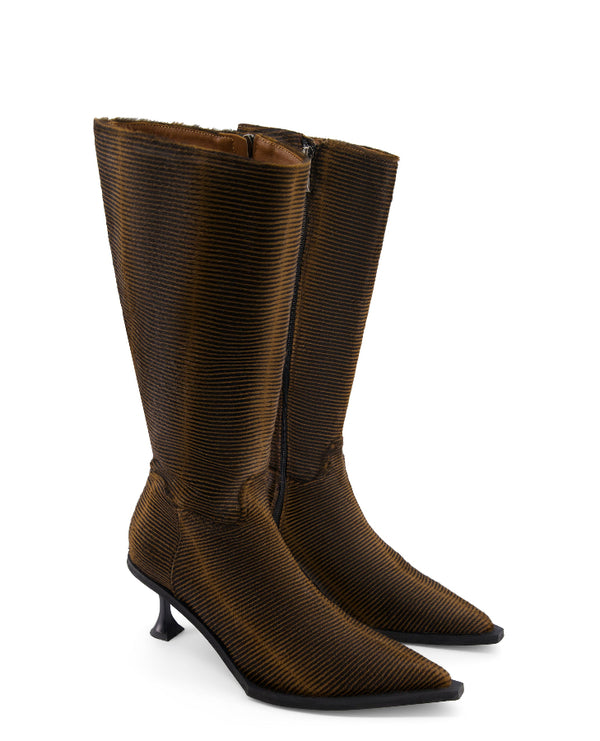 annk high heeled pony boots