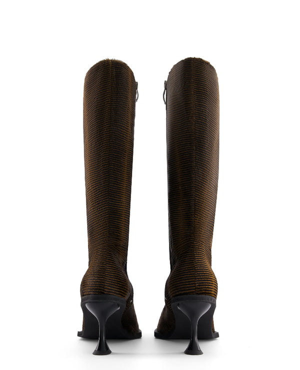 annk high heeled pony boots