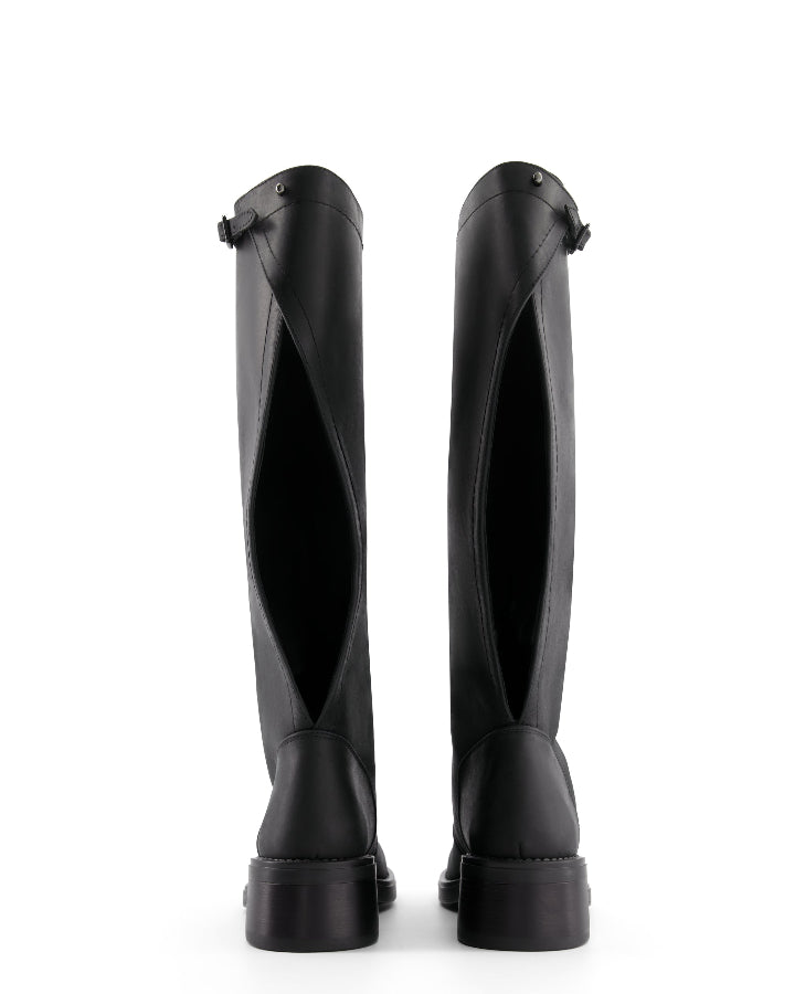 annk black transformer leather boots